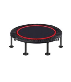Foldable Fitness Trampoline – 48" Portable Indoor/Outdoor Rebounder with Soft Rubber Feet for Cardio, Core Training & Weight Loss – Black