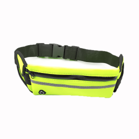 Unisex Portable Waist Bag; Canvas Outdoor Phone Holder; Waterproof Belt Bag; Fitness Sport Accessories For Running And Jogging - Green