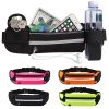 Unisex Portable Waist Bag; Canvas Outdoor Phone Holder; Waterproof Belt Bag; Fitness Sport Accessories For Running And Jogging - Black