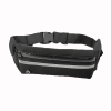 Unisex Portable Waist Bag; Canvas Outdoor Phone Holder; Waterproof Belt Bag; Fitness Sport Accessories For Running And Jogging - Black