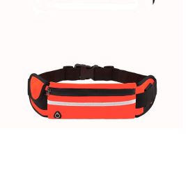 Unisex Portable Waist Bag; Canvas Outdoor Phone Holder; Waterproof Belt Bag; Fitness Sport Accessories For Running And Jogging - Orange
