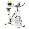 Indoor Exercise Bike Cycling Bike with Comfortable Seat Cushion Yellow+White - as Pic