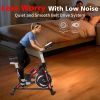 Indoor Stationary Exercise Bike with LCD Display & Adjustable Resistance – Heavy-Duty Steel Frame & Cushioned Seat – Black+Red