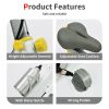 Indoor Exercise Bike Cycling Bike with Comfortable Seat Cushion Yellow+White - as Pic
