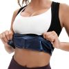 Womens Sauna Sweat Suit Weight Loss Waist Trainer Shirt - blue - L