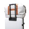 Foldable Waterproof Gym Duffel Bag – Grey Travel Sports Bag with Shoe Compartment, Yoga Mat Holder & Trolley Strap