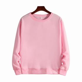 Spring and autumn 2022 loose large round neck pullover for male and female lovers - Pink - 3XL