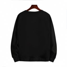 Spring and autumn 2022 loose large round neck pullover for male and female lovers - Black - 2XL