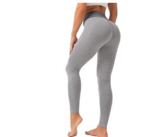 High Waist Workout Seamless Leggings Yoga Pants - Gray - S