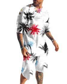 Fashion Men's Casual Sports Suit Digital Printing T-Shirt Casual Two Piece Set - NT72-5 - 6XL
