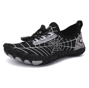 New children's fitness sports shoes outdoor beach swimming shoes upstream stream shoes - Black/White - 28