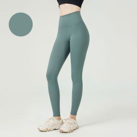 High Waist Naked feeling Leggings Push Up Sport Women Fitness Running Yoga Pants Energy Seamless Leggings Gym Girl leggings - L - Style2Lake Green