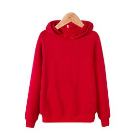 oversize hooded fleece hoodies for men and women in spring and autumn 2022 - Red - S