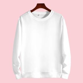 Spring and autumn 2022 loose large round neck pullover for male and female lovers - White - S
