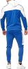 Men's Hooded Sweater Tracksuit Sports Casual Colorblock Sweater Jogger Pants 2-piece Set - BLUE-L