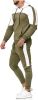 Men's Hooded Sweater Tracksuit Sports Casual Colorblock Sweater Jogger Pants 2-piece Set - GREEN-L