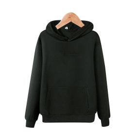 oversize hooded fleece hoodies for men and women in spring and autumn 2022 - Black - M