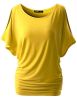 Free to Live Short Sleeve Casual Women's Dolman Tops - Black - XXXXL