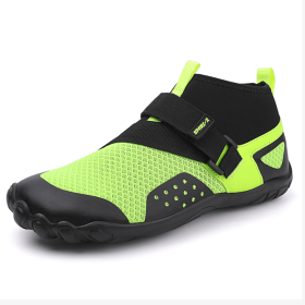 New middle help fitness sneakers outdoor beach swimming shoes couple leisure cycling shoes - Black green - 41