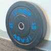 Olympic Bumper Weight Plates, Rubber Plate with 2-Inch Steel Insert Rubberized Weightlifting Barbell Plates 45LB, Pairs or Sets - as Pic