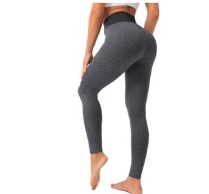 High Waist Workout Seamless Leggings Yoga Pants - Dark Gray - M