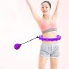 Fitness Ring Adjustable Sport Hoops Abdominal Thin Waist Exercise Detachable Massage Fitness Hoops Gym Home Training Weight Loss - Purple - 24 knots