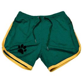 Men Gym Fitness Shorts Bodybuilding sports Jogging shorts Male 2022 Summer Cool Breathable Mesh casual men Shorts Sweatpants - XL - Green yellow