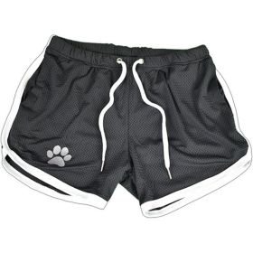 Men Gym Fitness Shorts Bodybuilding sports Jogging shorts Male 2022 Summer Cool Breathable Mesh casual men Shorts Sweatpants - M - Black white