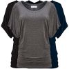 Free to Live Short Sleeve Casual Women's Dolman Tops - White - XXL