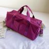 Shoe position dry and wet separation sports female yoga fitness bag large capacity travel bag sports training - V05-purple