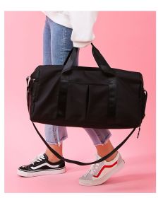 Shoe position dry and wet separation sports female yoga fitness bag large capacity travel bag sports training - V05-black