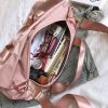 Shoe position dry and wet separation sports female yoga fitness bag large capacity travel bag sports training - V05-pink