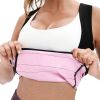 Womens Sauna Sweat Suit Weight Loss Waist Trainer Shirt - pink - L