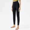 Brand Yoga Pants Hidden Pockets At Waist Fitness Sports Leggings Women Sportswear Stretchy Pants Gym Push Up Workout Clothing - Brown - M