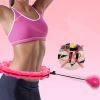 Fitness Ring Adjustable Sport Hoops Abdominal Thin Waist Exercise Detachable Massage Fitness Hoops Gym Home Training Weight Loss - Purple - 24 knots