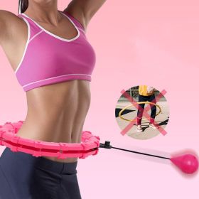 Fitness Ring Adjustable Sport Hoops Abdominal Thin Waist Exercise Detachable Massage Fitness Hoops Gym Home Training Weight Loss - Purple - 24 knots