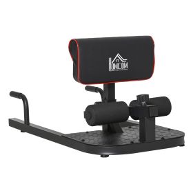 Soozier 3-in-1 Padded Push Up Sit Up Deep Sissy Squat Machine Home Gym Fitness Equipment, Black - as Pic