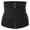 Workout Waist Trainers for Women Sweat Waist Trimmers Weight Loss Body Shaper - Single belt Black - XXL