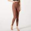 Brand Yoga Pants Hidden Pockets At Waist Fitness Sports Leggings Women Sportswear Stretchy Pants Gym Push Up Workout Clothing - Khaki - M