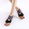 Professional Non-slip Gym Yoga Shoes Flat Soft Anti-slip Sole Ballet Fitness Dance Shoes Pilates Yoga Shoes Socks - S - Rose Red