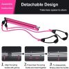 2-Section Pilates Bar with Latex Resistance Bands – Portable Full Body Strength Training Equipment for Home, Travel, Yoga & Squats – Pink