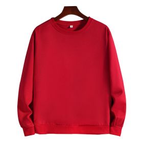 Spring and autumn 2022 loose large round neck pullover for male and female lovers - Red - S