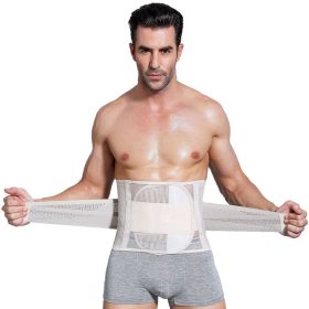 Waist Trimmers for Men Low Belly Stomach Wraps for Weight Loss - White - L