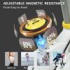 Indoor Exercise Bike Cycling Bike with Comfortable Seat Cushion Yellow+White - as Pic