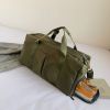 Shoe position dry and wet separation sports female yoga fitness bag large capacity travel bag sports training - V05-green
