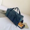 Shoe position dry and wet separation sports female yoga fitness bag large capacity travel bag sports training - V05-blue