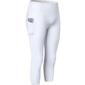 Women High Waist Yoga Leggings Gym Pants - XL - White