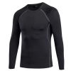 Men's Athletic Long Sleeve Compression Shirts Cool Dry Sport Workout Underwear Shirt,Athletic Base Layer Top - M - Black