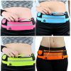 Unisex Portable Waist Bag; Canvas Outdoor Phone Holder; Waterproof Belt Bag; Fitness Sport Accessories For Running And Jogging - Black