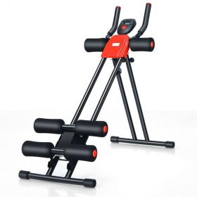 LCD Power Plank Ab Workout Machine – Adjustable Resistance, Foldable, Full-Body Trainer
